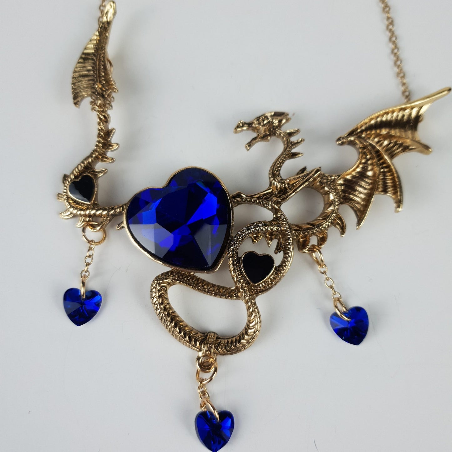 Gothic Dragon Heart Choker Necklace