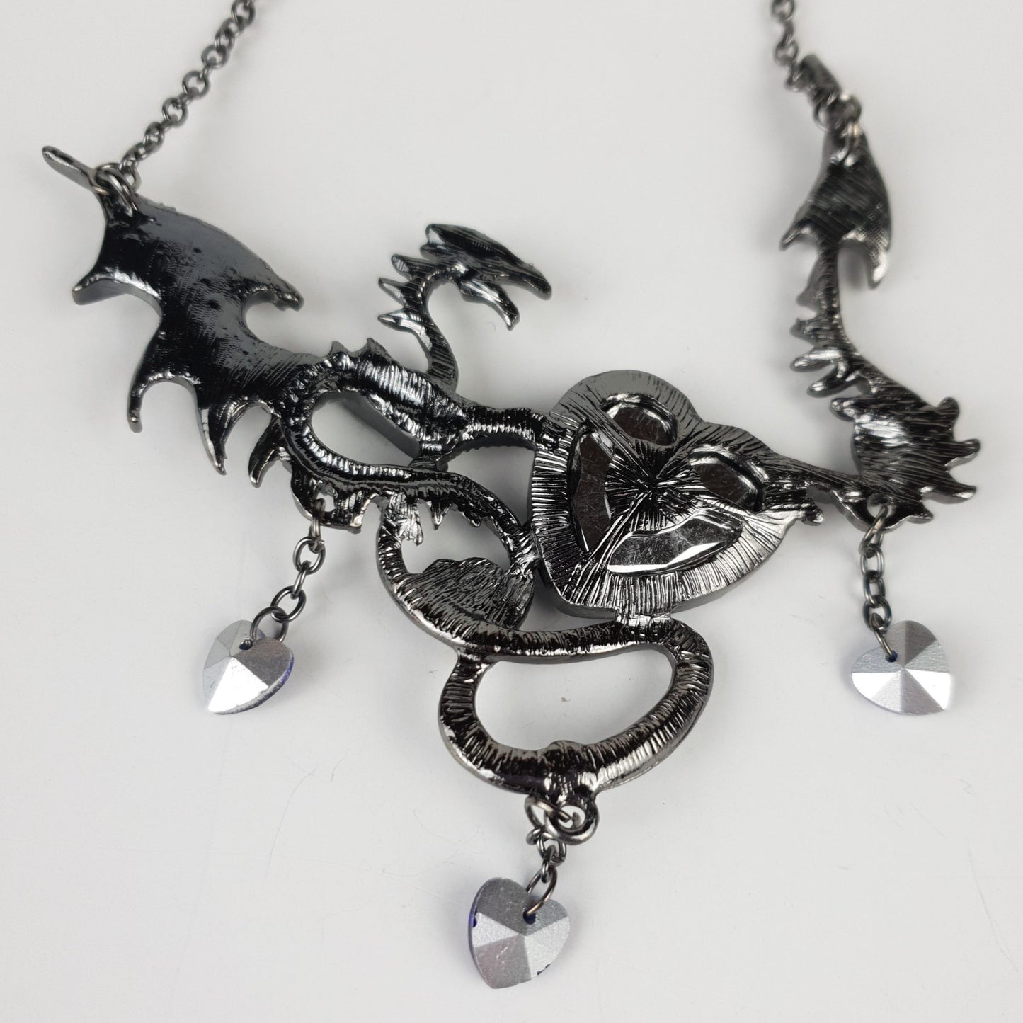 Gothic Dragon Heart Choker Necklace