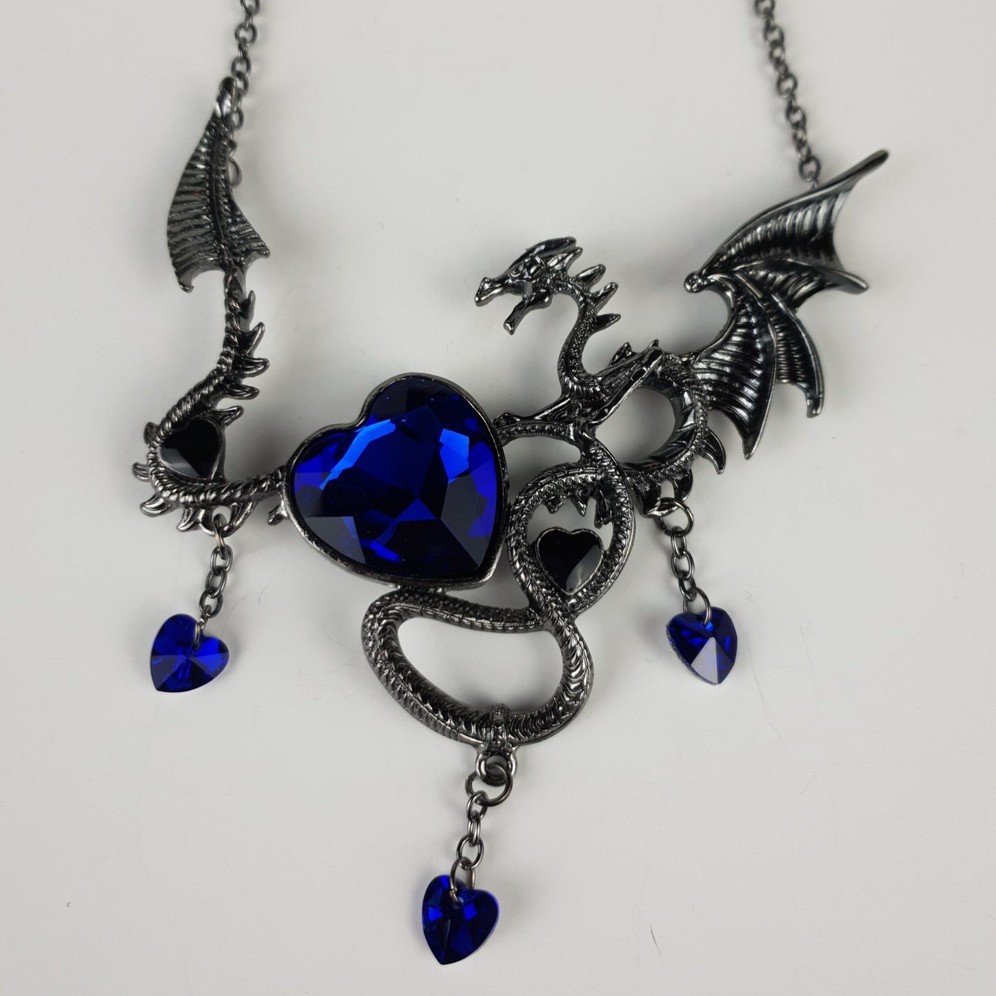 Gothic Dragon Heart Choker Necklace