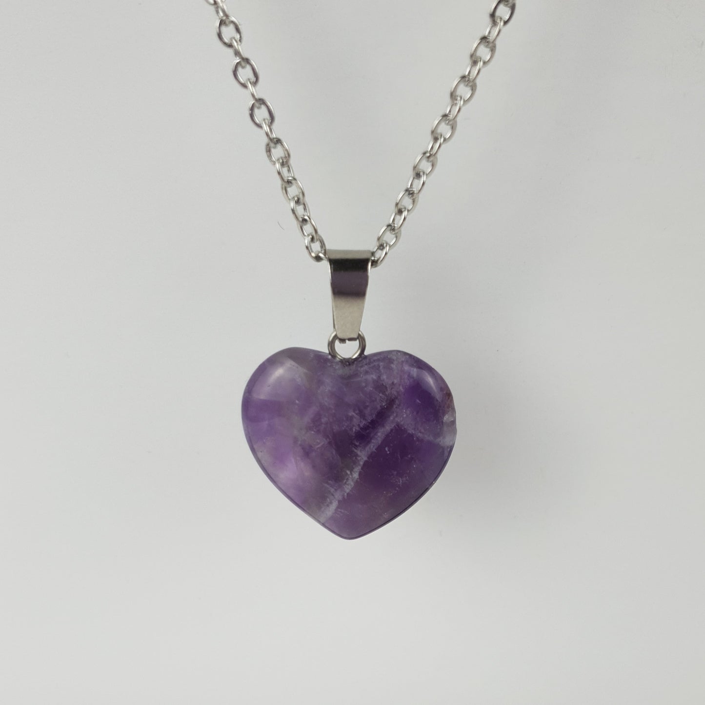 20mm Natural Heart Stone Necklace