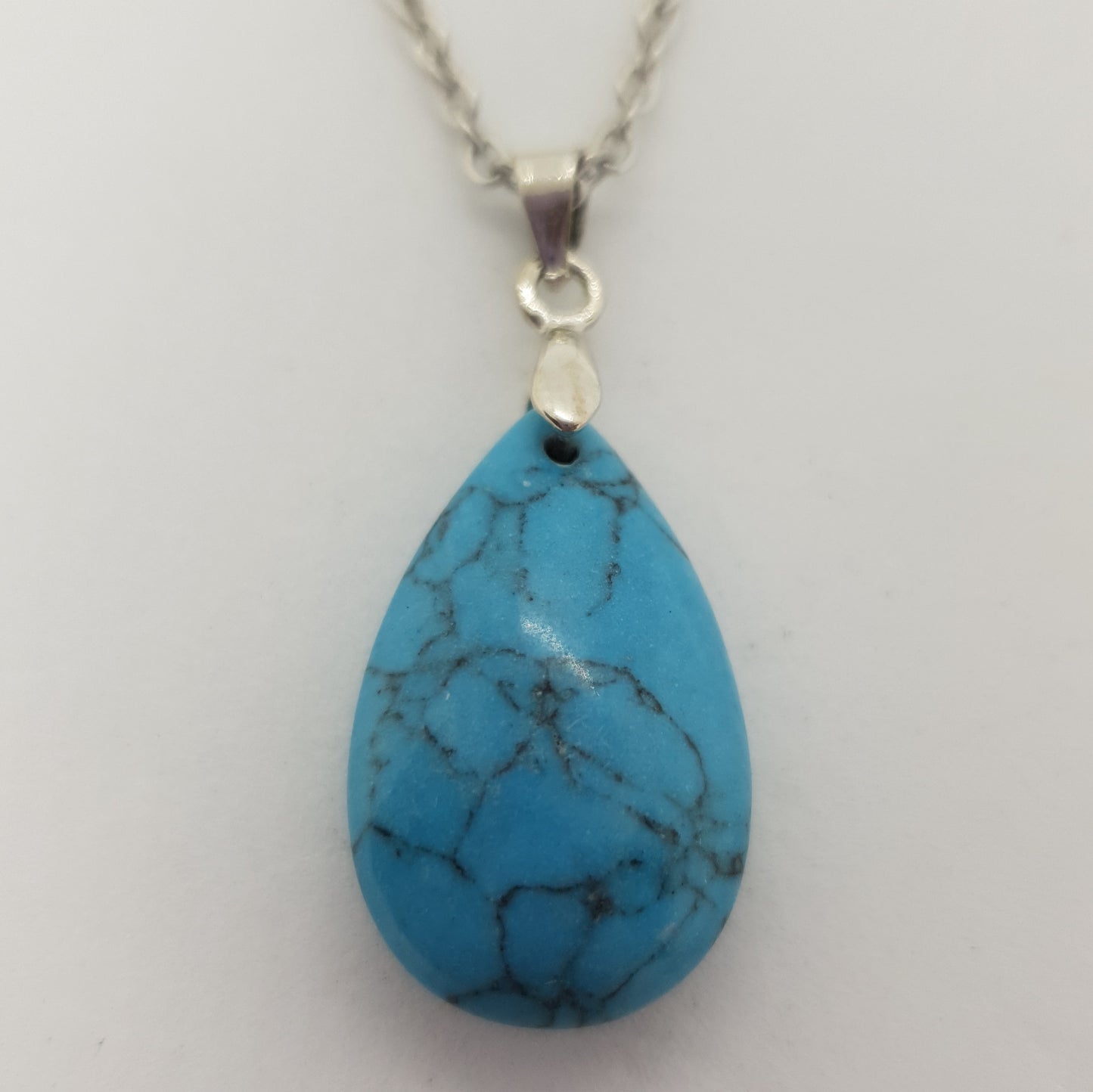 Natural Stone Water Drop Necklace