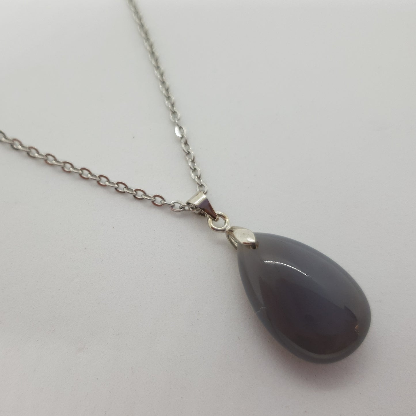 Natural Stone Water Drop Necklace