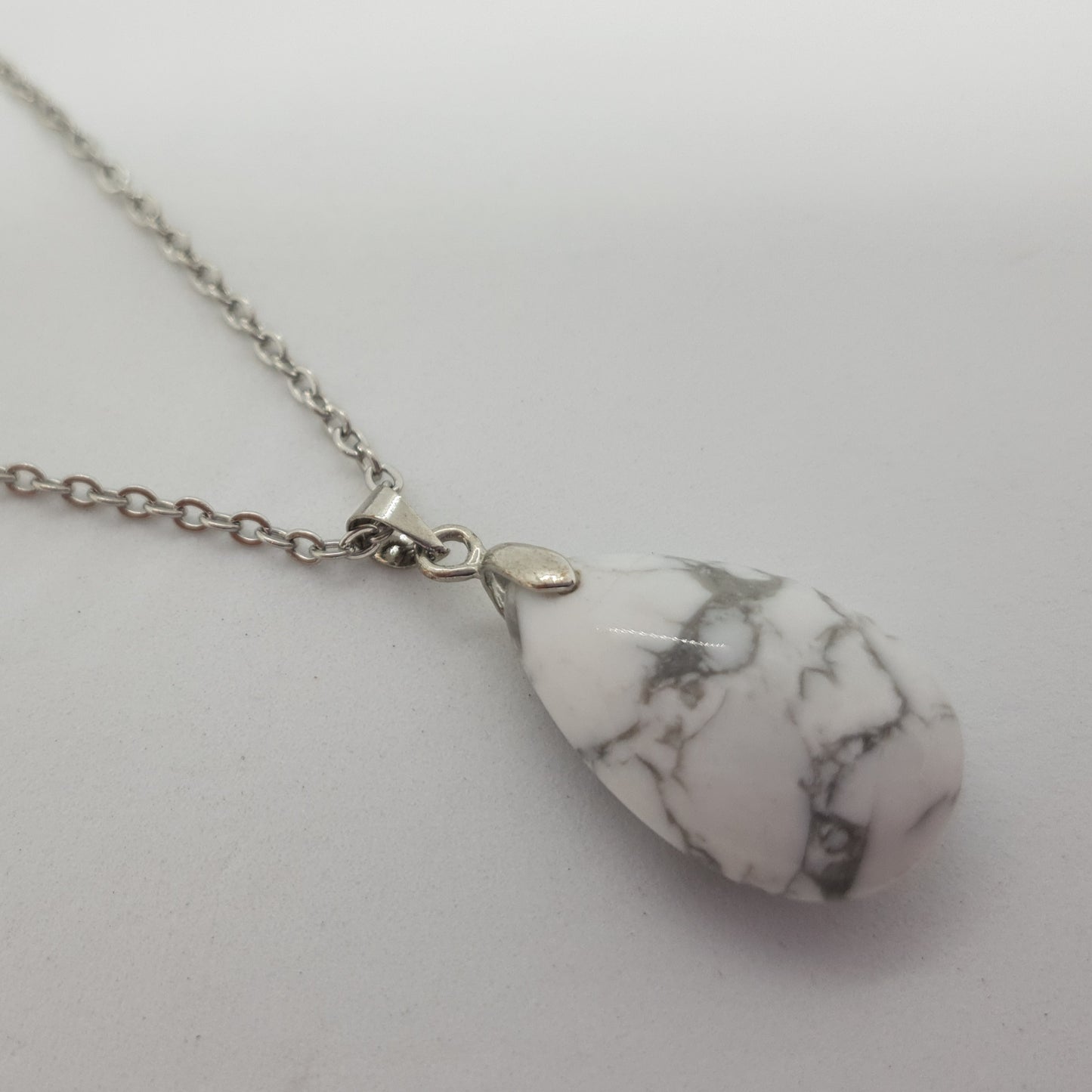 Natural Stone Water Drop Necklace