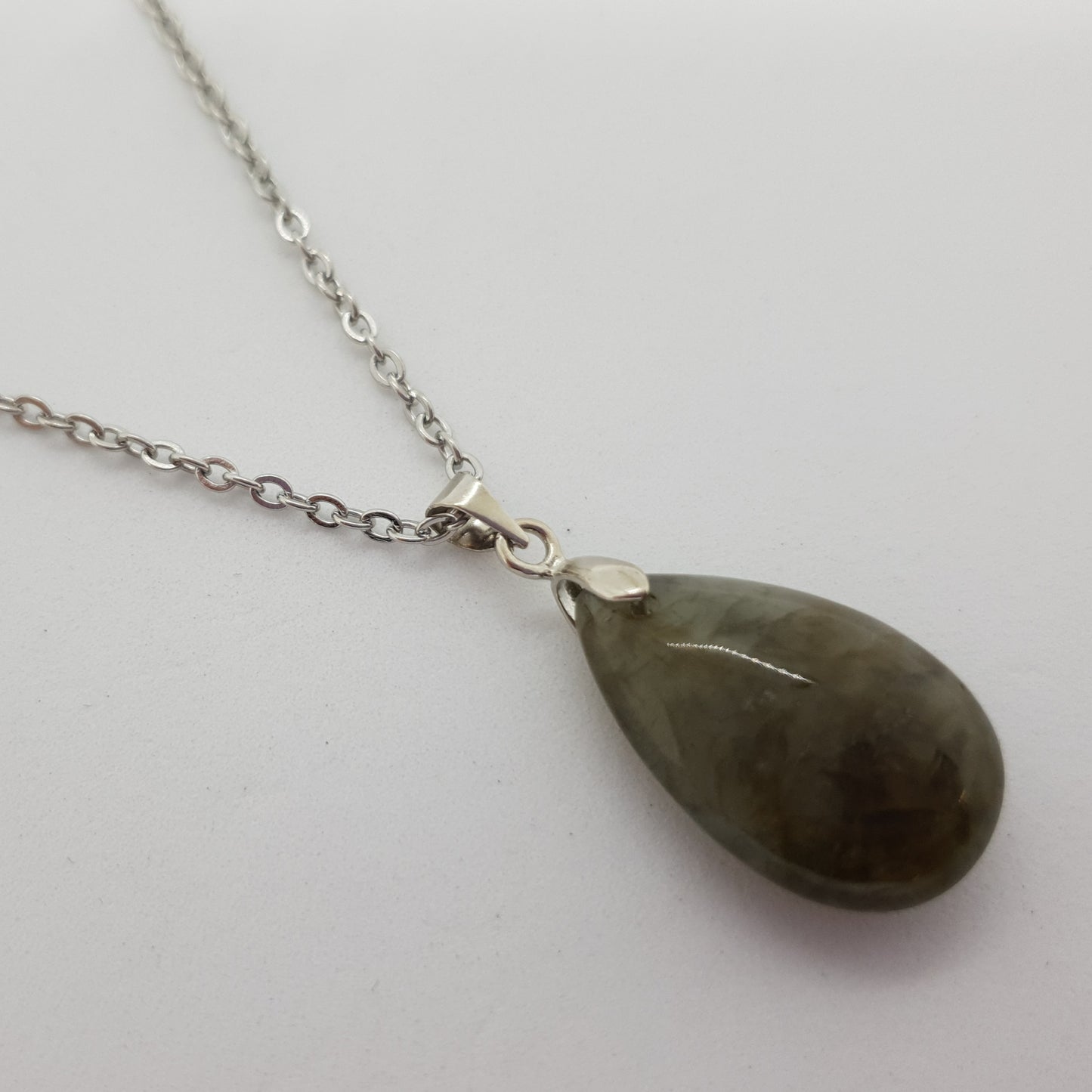 Natural Stone Water Drop Necklace