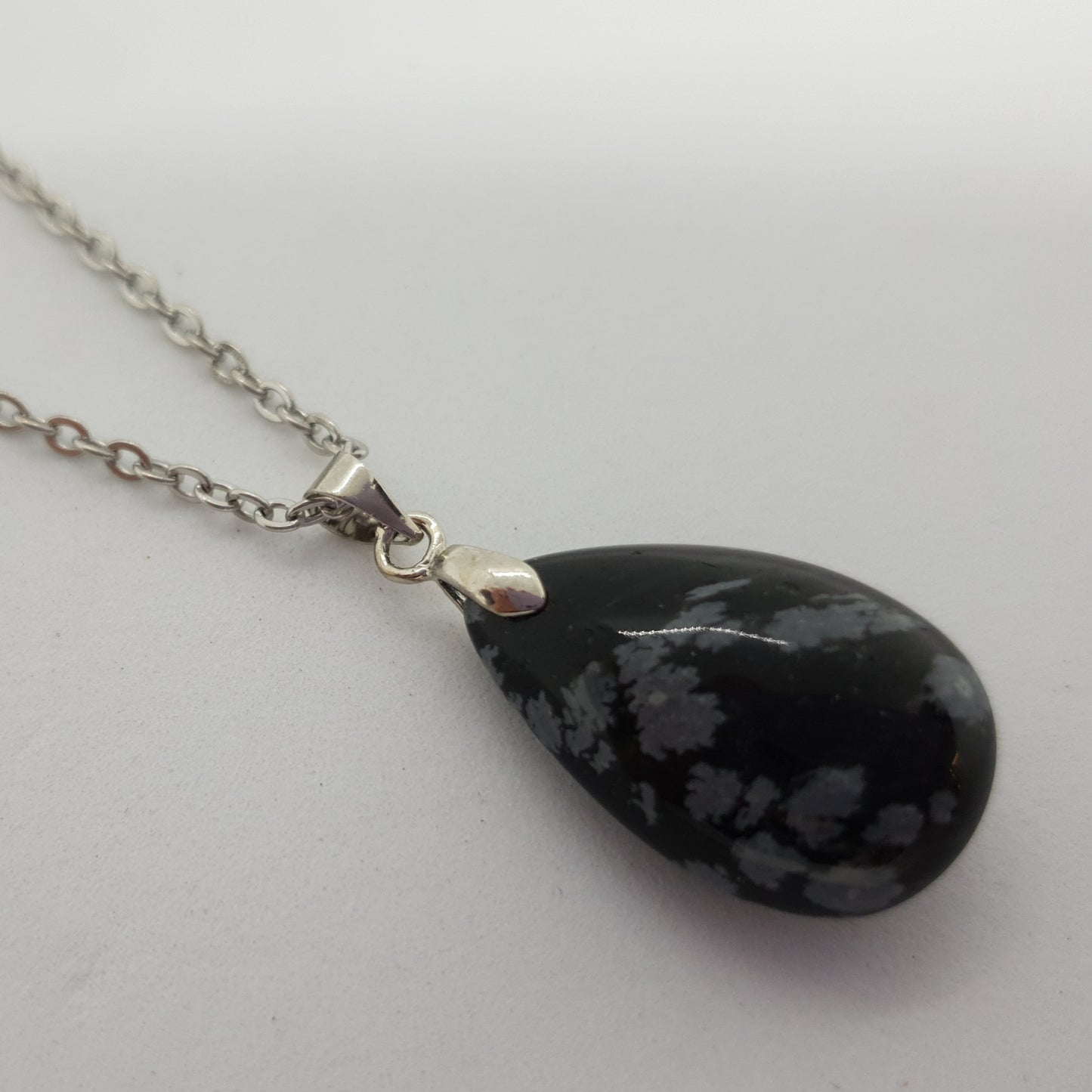 Natural Stone Water Drop Necklace