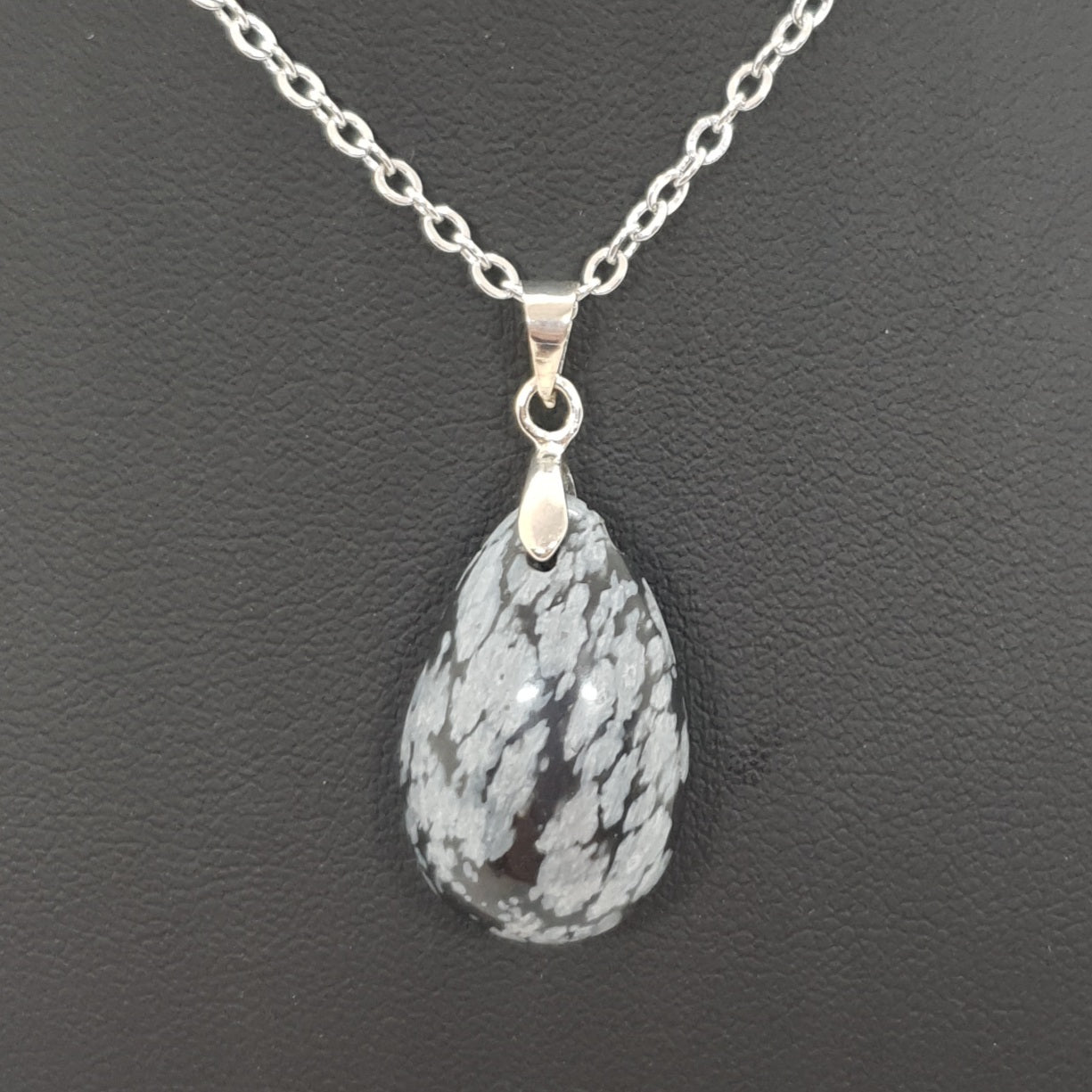 Natural Stone Water Drop Necklace