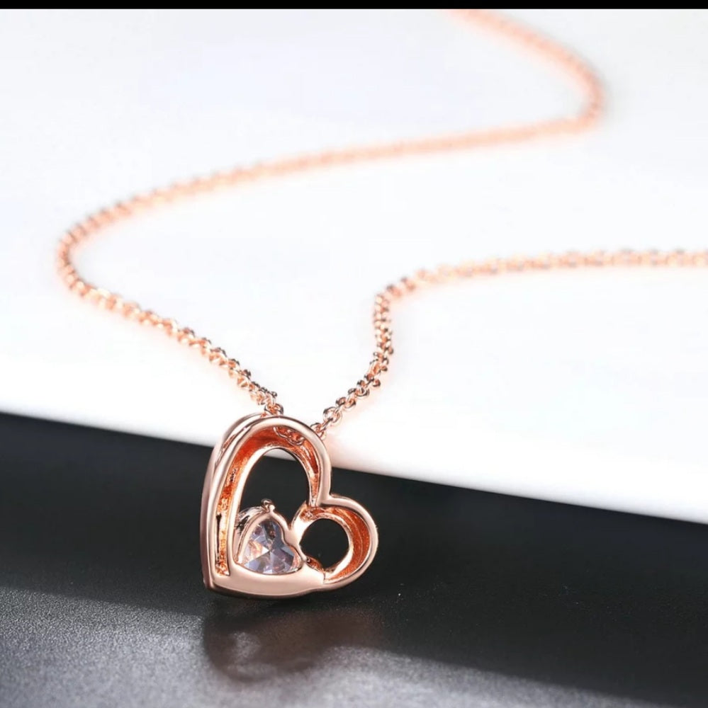 Sweet Romantic Heart Choker Necklace