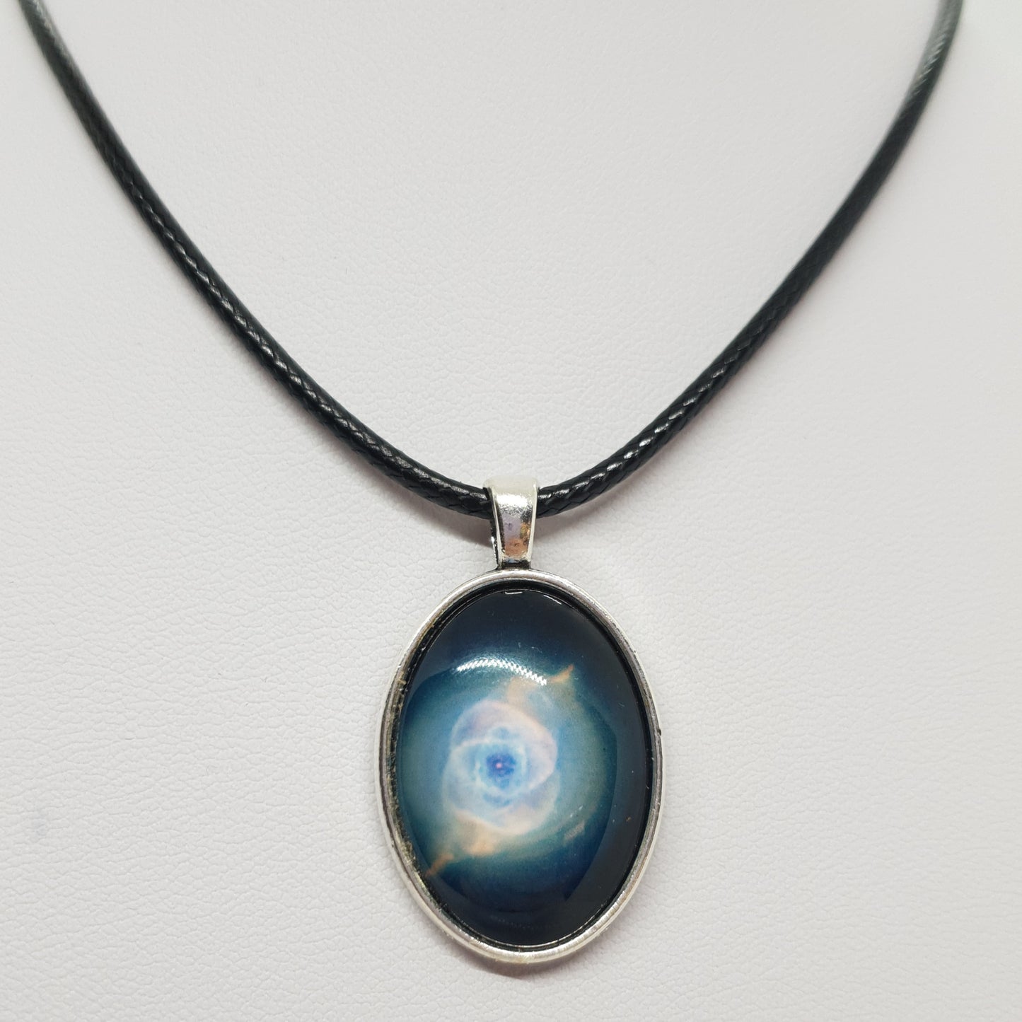 Silver Glass Dome Galaxy Necklace