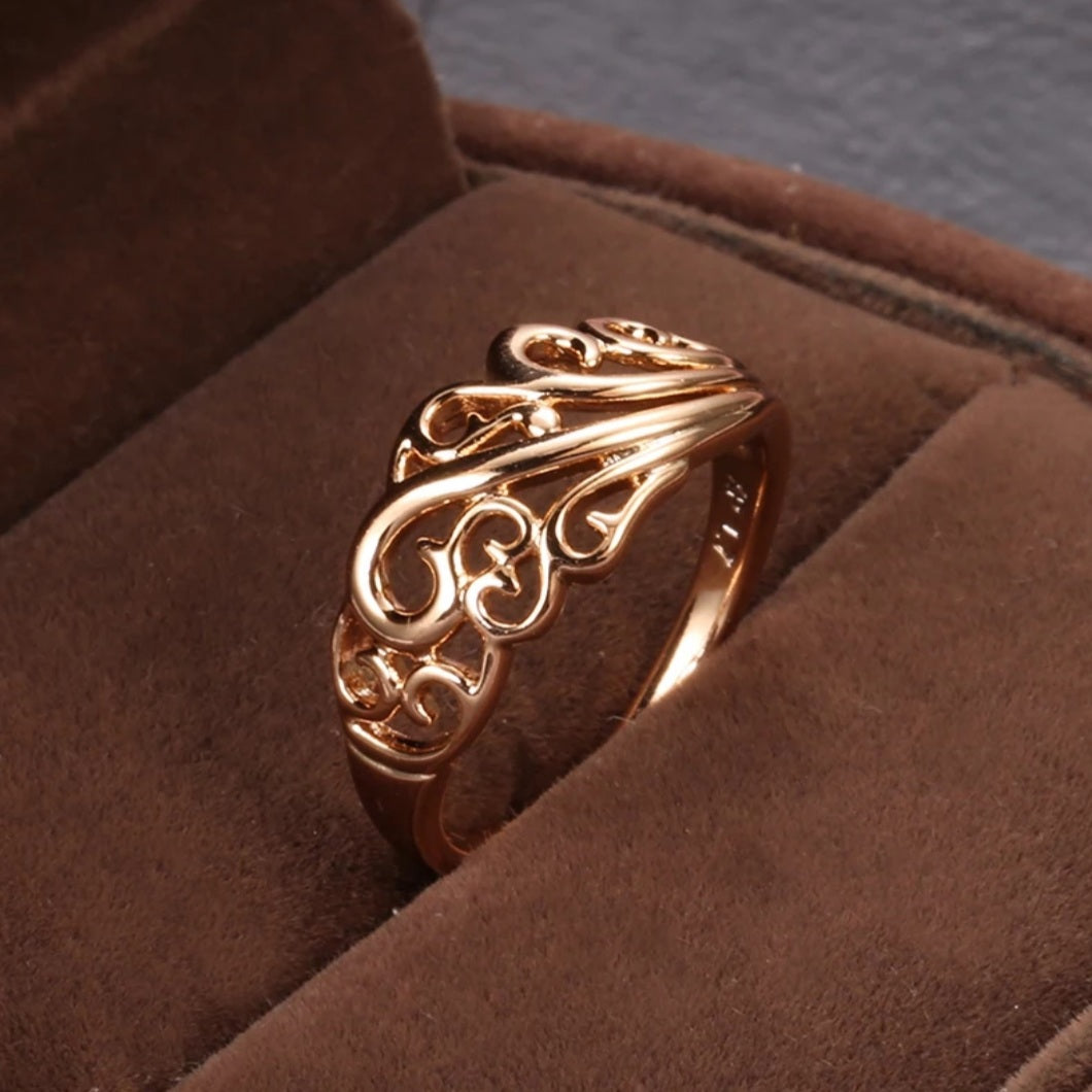 Hollow Flower 585 Rose Gold Ring