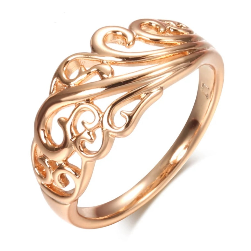 Hollow Flower 585 Rose Gold Ring