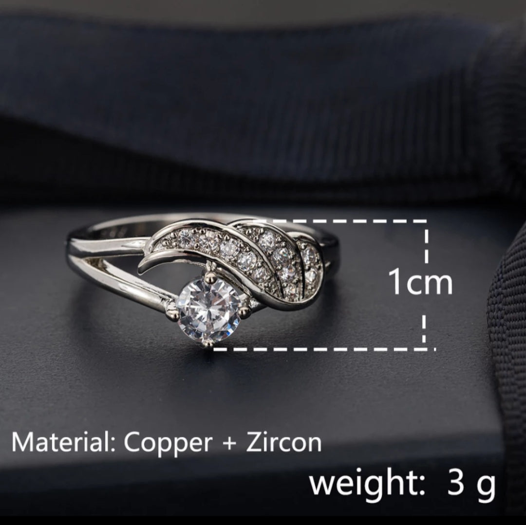 Angel Wing Cubic Zirconia Ring