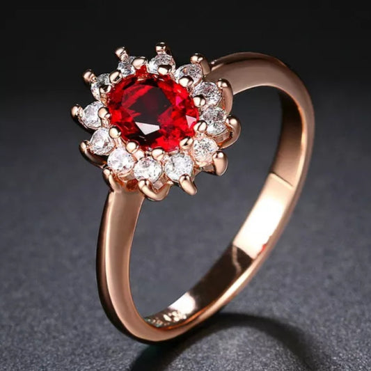 18K Gold Stunning Cubic Zirconia Ring