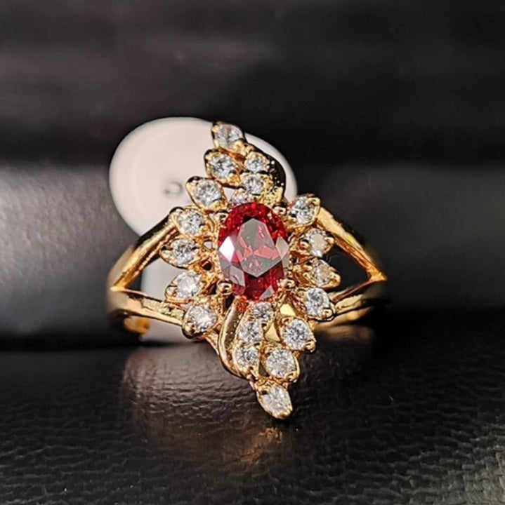 18K Gold Romantic Cubic Zirconia Ring